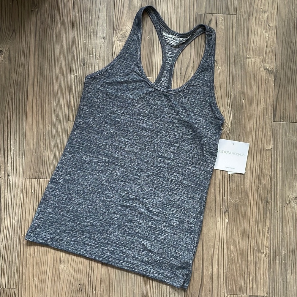 Beyond Yoga Skinny Racerback Tank - Heather Gray